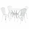 vidaXL Ensemble de salle &agrave; manger pour jardin 5 pcs Blanc Aluminium
