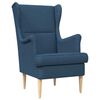 vidaXL fauteuil Bleu tissu