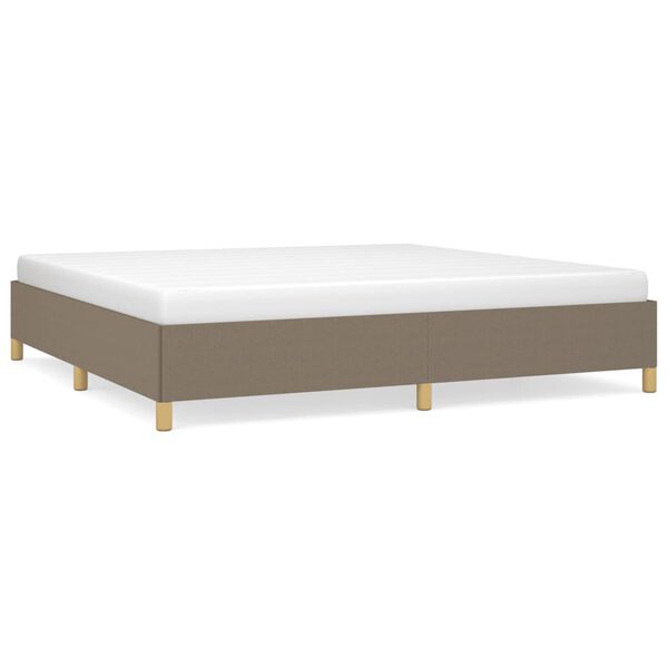 vidaXL Cadre de lit sans matelas taupe 200x200 cm tissu