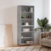 vidaXL Buffet gris b&eacute;ton 69,5x32,5x180 cm bois d'ing&eacute;nierie