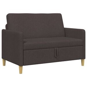 vidaXL Sofa avec rangement Marron fonc&eacute; 122 x 78 x 87 cm Polyester