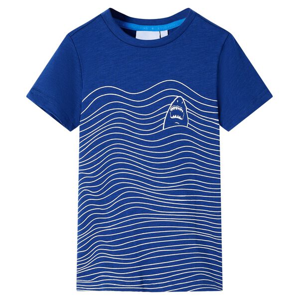 T-shirt pour enfants bleu fonc&eacute; 104