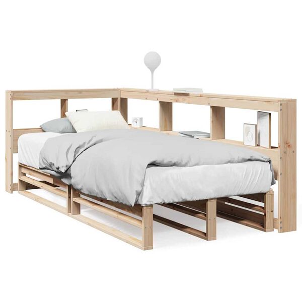 vidaXL Lit biblioth&egrave;que sans matelas 100x200 cm bois massif de pin