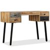 vidaXL Bureau Teck de récupération massif 110 x 50 x 76 cm