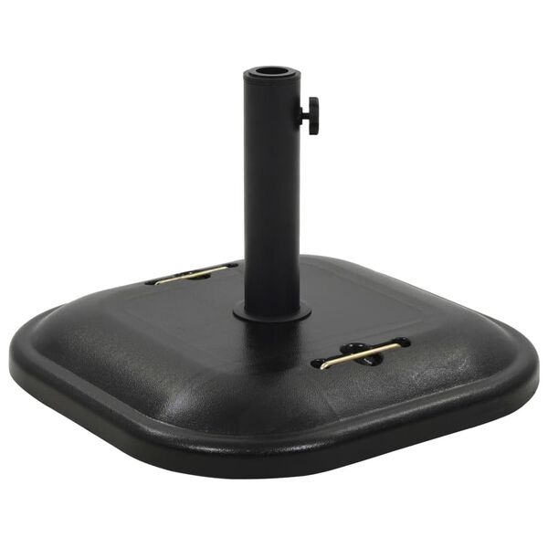 vidaXL Socle de parasol Noir B&eacute;ton Carr&eacute; 25 kg