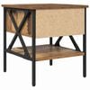 vidaXL Table de chevet avec tiroir 2 pcs Bois ancien 40 x 42 x 45 cm