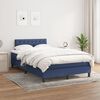 vidaXL Sommier &agrave; lattes de lit avec matelas Bleu 120x200 cm Tissu