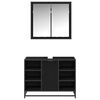 vidaXL Ensemble de mobilier de salle de bain 2 pcs Ch&ecirc;ne noir