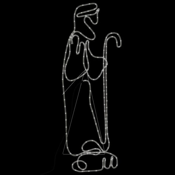 vidaXL Figurine de No&euml;l Berger et agneau avec 168 LED 102,5x35 cm