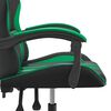 vidaXL Chaise de jeu Noir et vert Similicuir