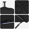 vidaXL Parasol banane à mât déporté Noir 294 x 200 x 254 cm