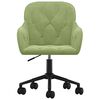 vidaXL Chaise pivotante de bureau Vert clair Velours