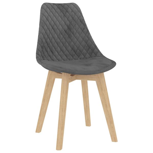 vidaXL Chaises à manger lot de 4 gris velours