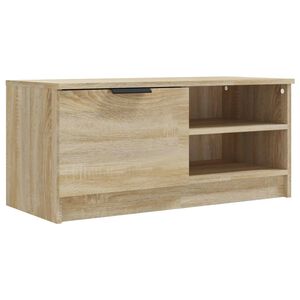 vidaXL Meuble TV Ch&ecirc;ne sonoma 80x35x36,5 cm Bois d'ing&eacute;nierie