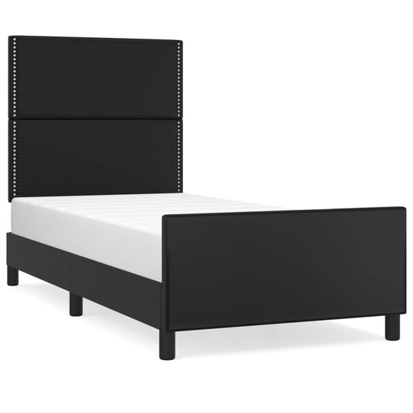 vidaXL Cadre de lit sans matelas noir 100x200 cm similicuir