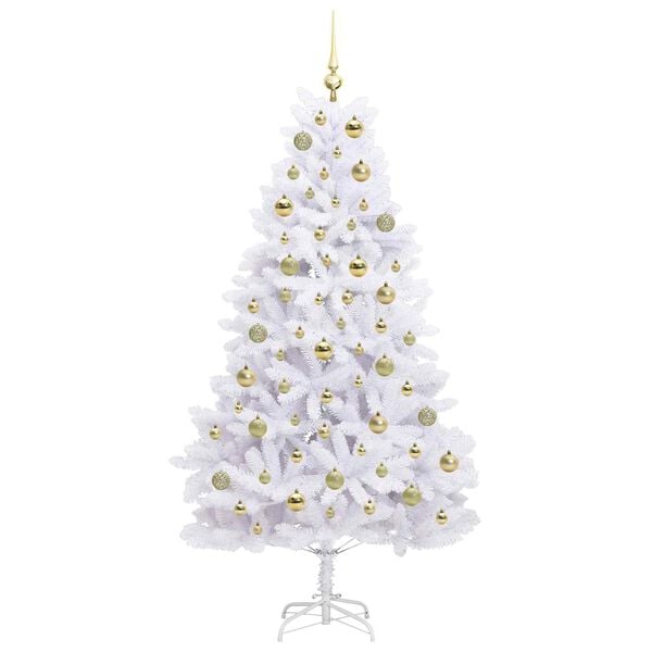 vidaXL Sapin de No&euml;l Artificiel &agrave; Branches Articul&eacute;es Blanc 180 cm