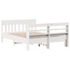 vidaXL Cadre de lit sans matelas blanc 120x200 cm bois de pin massif