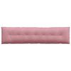 vidaXL Coussin de Dos Rose 200 x 50 cm Tissu en velours c&ocirc;tel&eacute;