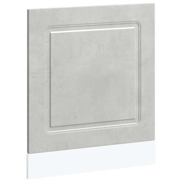 vidaXL Panneau de lave-vaisselle Kalmar gris b&eacute;ton 60x1,5x67 cm