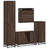 vidaXL Ensemble de meubles de salle de bain 4 pcs chêne marron