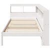 vidaXL Lit biblioth&egrave;que sans matelas blanc 90x190cm bois de pin massif