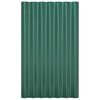 vidaXL Panneaux de toit 36 pcs Acier galvanis&eacute; Vert 60x36 cm