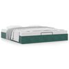 VidaXL Cadre de lit ottoman avec matelas vert foncé 180x200 cm velours