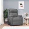 vidaXL Fauteuil de massage Gris Similicuir