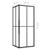 vidaXL Cabine de douche ESG 80x70x180 cm