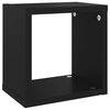 vidaXL Étagères cube murales 4 pcs Noir 22x15x22 cm