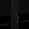 vidaXL Armoire à portes coulissantes Noir 90x40x90 cm Acier