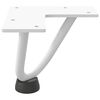 vidaXL Pieds en &eacute;pingle &agrave; cheveux pour table basse 4 pi&egrave;ces Blanc 10 cm Acier massif