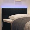 vidaXL T&ecirc;te de lit LED avec des lumi&egrave;res &agrave; LED Noir 100 cm Polyester