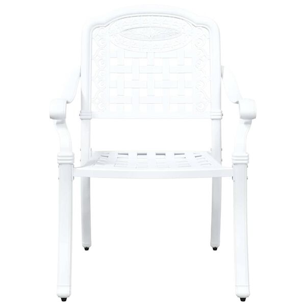 vidaXL Chaise de jardin 2 pcs Blanc 55 x 56,5 x 91cm Aluminium