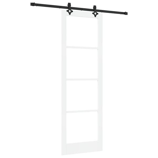 vidaXL Porte coulissante ORKDAL Blanc et Noir 78 x 232 cm