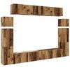 vidaXL Ensemble de meuble TV mural 8 pcs vieux bois bois d'ing&eacute;nierie