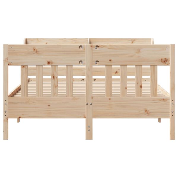 vidaXL Cadre de lit sans matelas 140x200 cm bois massif de pin