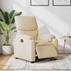 vidaXL Fauteuil inclinable &eacute;lectrique Cr&egrave;me Tissu
