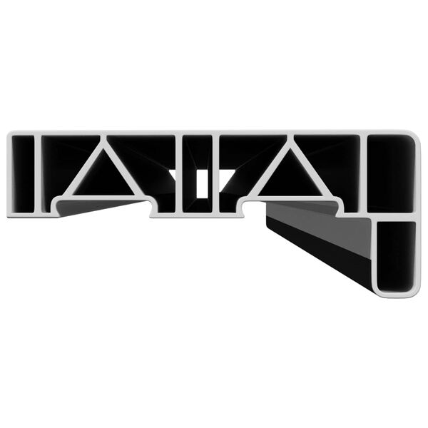 vidaXL Appui de fen&ecirc;tre Anthracite avec grain de bois PVC