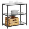 vidaXL Rangement de cuisine avec &eacute;tag&egrave;re Argent 60 x 50 x 92 cm Acier