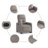 vidaXL Fauteuil inclinable électrique taupe tissu
