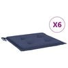 vidaXL Coussins de palette lot de 6 bleu marine 40x40x4cm tissu oxford