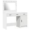 vidaXL Table de Toilette 2 pcs Blanc 40 x 41 x 75 cm Bois d'ing&eacute;nierie