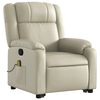 vidaXL Fauteuil inclinable de massage Crème Similicuir