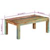 vidaXL Table basse Bois de r&eacute;cup&eacute;ration solide 100x60x40 cm