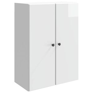 vidaXL Armoire Murale Blanc brillant 66 x 34,5 x 90 cm