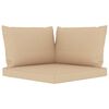 vidaXL Salon de jardin 6 pcs avec coussins beige