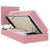 vidaXL Lit de rangement LED avec matelas Rose 100 x 200 cm Velours