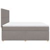 vidaXL Sommier &agrave; lattes de lit avec matelas Taupe 180x200 cm Tissu