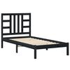 vidaXL Cadre de lit sans matelas noir 90x200 cm bois massif